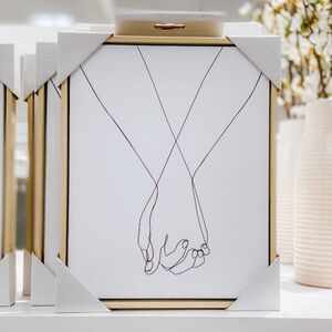 Opalhouse Framed Canvas Art - Clasping Hands - New in Box